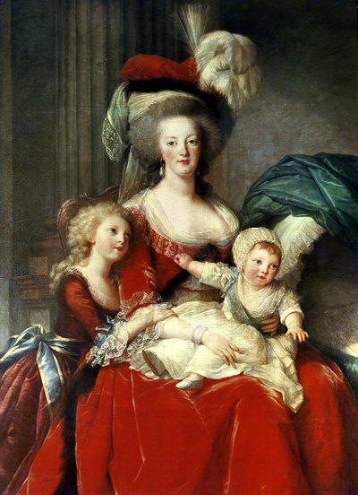 Marie-Antoinette (1755-93) and her Four Children, 1787 (detail) by Elisabeth Louise Vigee Lebrun